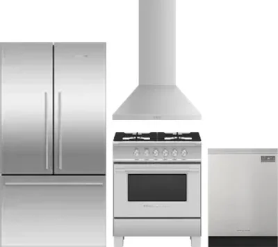 4 Piece Package Includes Refrigerator, Range, Hood And Dishwasher
